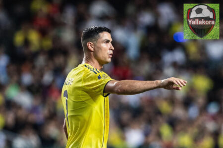 لاعبي النصر يحتفلون بالفوز على الفيحاء في دوري روشن السعودي