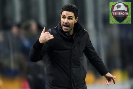 ميكيل أرتيتا مدرب أرسنال يتحدث في مؤتمر صحفي