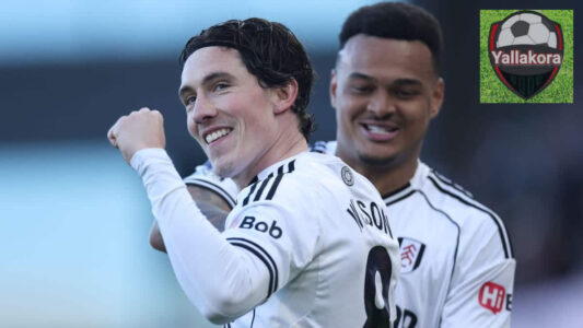 احتفال لاعبي فولهام بعد الفوز على بيرنلي في الدوري الإنجليزي