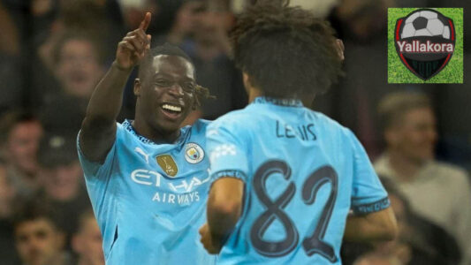 جيريمي دوكو لاعب مانشستر سيتي يحتفل في مباراة بدوري أبطال أوروبا