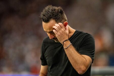 روبرتو دي زيربي يتحدث في مؤتمر صحفي كمدرب لتوتنهام